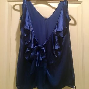 7 for All Mankind silk blouse with plunging back